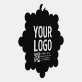 Uw logo met bewerkbare QR-code en tekst Ornament Kaart (Rechts)