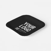 Uw logo met bewerkbare QR-code en tekst Papieren Bordje (Gebogen)