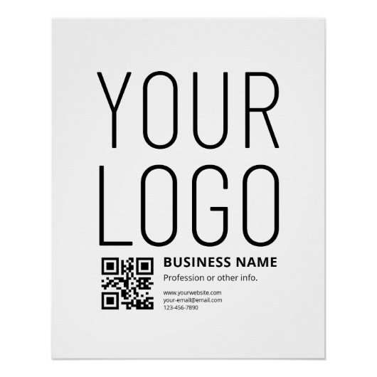 Uw logo met bewerkbare QR-code en tekst Perfect Poster (Voorkant)