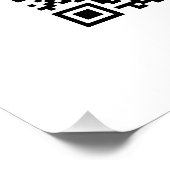 Uw logo met bewerkbare QR-code en tekst Perfect Poster (Hoek)
