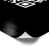 Uw logo met bewerkbare QR-code en tekst Perfect Poster (Hoek)