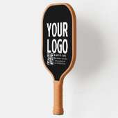 Uw logo met bewerkbare QR-code en tekst Pickleball Paddle (Links)