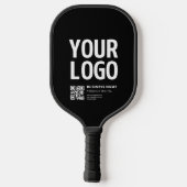 Uw logo met bewerkbare QR-code en tekst Pickleball Paddle (Achterkant)