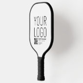 Uw logo met bewerkbare QR-code en tekst Pickleball Paddle (Links)