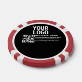 Uw logo met bewerkbare QR-code en tekst Poker Chips (Enkel)