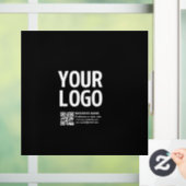Uw logo met bewerkbare QR-code en tekst Raamsticker (Huis)