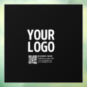 Uw logo met bewerkbare QR-code en tekst Raamsticker (Vel 3)