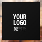 Uw logo met bewerkbare QR-code en tekst Raamsticker (Vel 2)