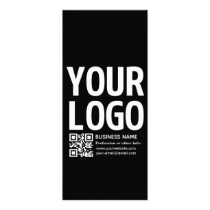 Uw logo met bewerkbare QR-code en tekst Reclamekaart
