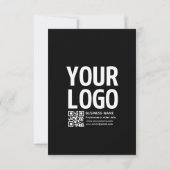 Uw logo met bewerkbare QR-code en tekst Save The Date (Achterkant)
