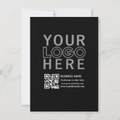 Uw logo met bewerkbare QR-code en tekst Save The Date (Achterkant)