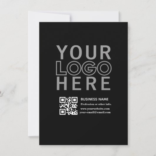Uw logo met bewerkbare QR-code en tekst Save The Date (Voorkant)