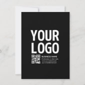 Uw logo met bewerkbare QR-code en tekst Save The Date (Achterkant)