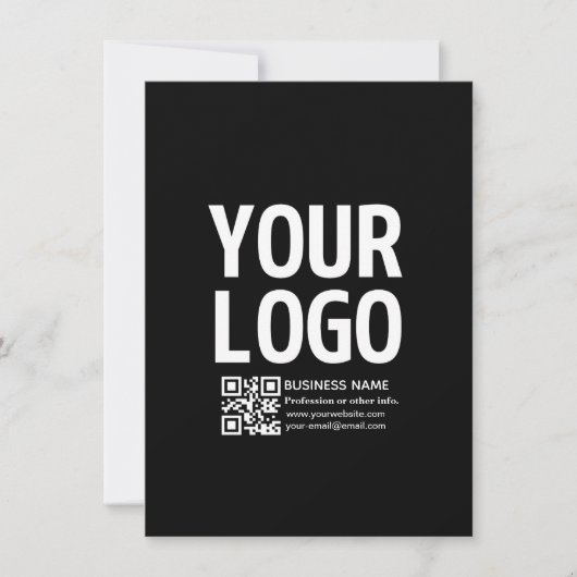 Uw logo met bewerkbare QR-code en tekst Save The Date (Voorkant)