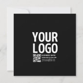 Uw logo met bewerkbare QR-code en tekst Save The Date (Achterkant)