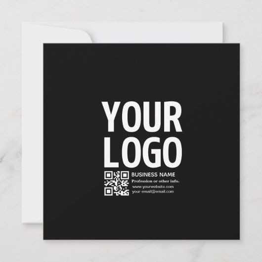 Uw logo met bewerkbare QR-code en tekst Save The Date (Voorkant)