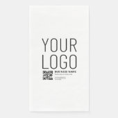 Uw logo met bewerkbare QR-code en tekst Servet (Voorkant)