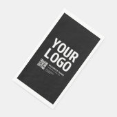 Uw logo met bewerkbare QR-code en tekst Servet (Hoek)