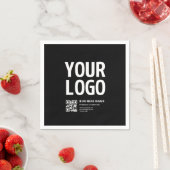 Uw logo met bewerkbare QR-code en tekst Servet (Insitu)
