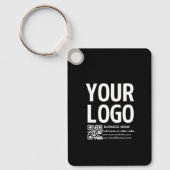 Uw logo met bewerkbare QR-code en tekst Sleutelhanger (Voorkant)