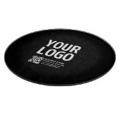 Uw logo met bewerkbare QR-code en tekst Snijplank (Hoek)