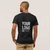 Uw logo met bewerkbare QR-code en tekst T-shirt (Achterkant volledig)