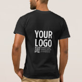 Uw logo met bewerkbare QR-code en tekst T-shirt (Achterkant)