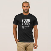 Uw logo met bewerkbare QR-code en tekst T-shirt (Voorkant volledig)