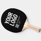 Uw logo met bewerkbare QR-code en tekst Tafeltennisbatje (Zijkant)