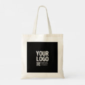 Uw logo met bewerkbare QR-code en tekst Tote Bag (Achterkant)