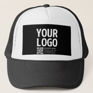Uw logo met bewerkbare QR-code en tekst Trucker Pet