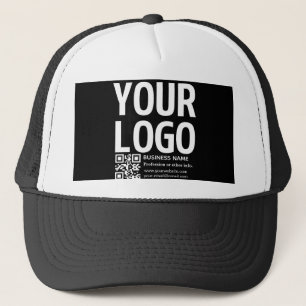 Uw logo met bewerkbare QR-code en tekst Trucker Pet