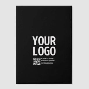 Uw logo met bewerkbare QR-code en tekst Vellum Uitnodigingen