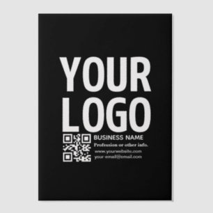 Uw logo met bewerkbare QR-code en tekst Vellum Uitnodigingen