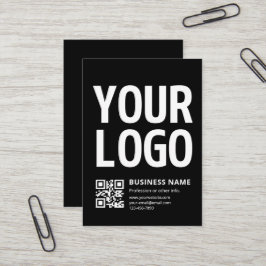 Uw logo met bewerkbare QR-code en tekst Visitekaartje