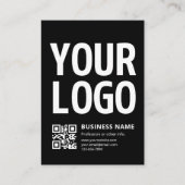 Uw logo met bewerkbare QR-code en tekst Visitekaartje (Voorkant)