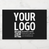 Uw logo met bewerkbare QR-code en tekst  Voedselcontainer Etiket (Enkel label)