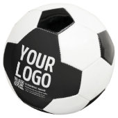 Uw logo met bewerkbare QR-code en tekst Voetbal (Drie kwart)