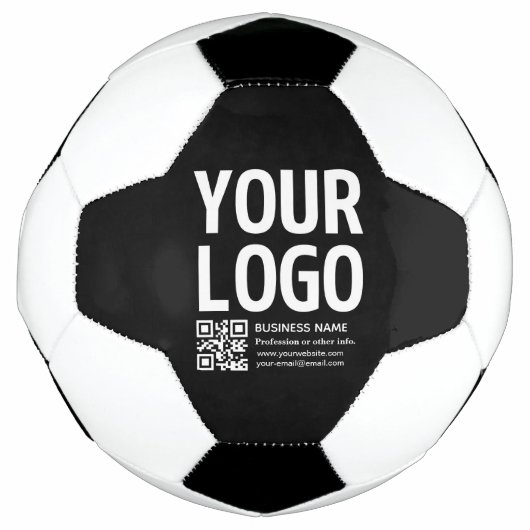 Uw logo met bewerkbare QR-code en tekst Voetbal (Voorkant)