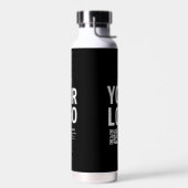 Uw logo met bewerkbare QR-code en tekst Waterfles (Links)