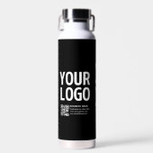 Uw logo met bewerkbare QR-code en tekst Waterfles (Voorkant)