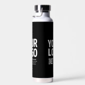 Uw logo met bewerkbare QR-code en tekst Waterfles (Rechts)