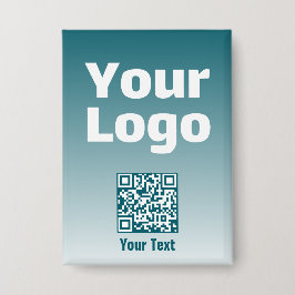 Uw logo met bewerkbare QR-code en verloop van kleu Button
