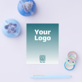 Uw logo met bewerkbare QR-code en verloop van kleu Flyer (Enkel)