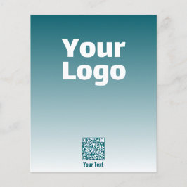 Uw logo met bewerkbare QR-code en verloop van kleu Flyer