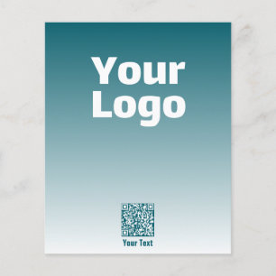 Uw logo met bewerkbare QR-code en verloop van kleu Flyer