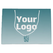 Uw logo met bewerkbare QR-code en verloop van kleu