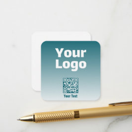 Uw logo met bewerkbare QR-code en verloop van kleu Informatiekaartje