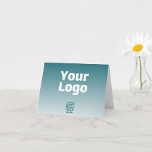 Uw logo met bewerkbare QR-code en verloop van kleu