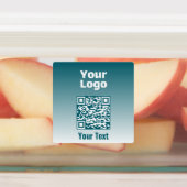 Uw logo met bewerkbare QR-code en verloop van kleu Labels (Aangebracht)